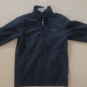 Columbia Omni heat reflective jacket, mens small, heathered black, gray